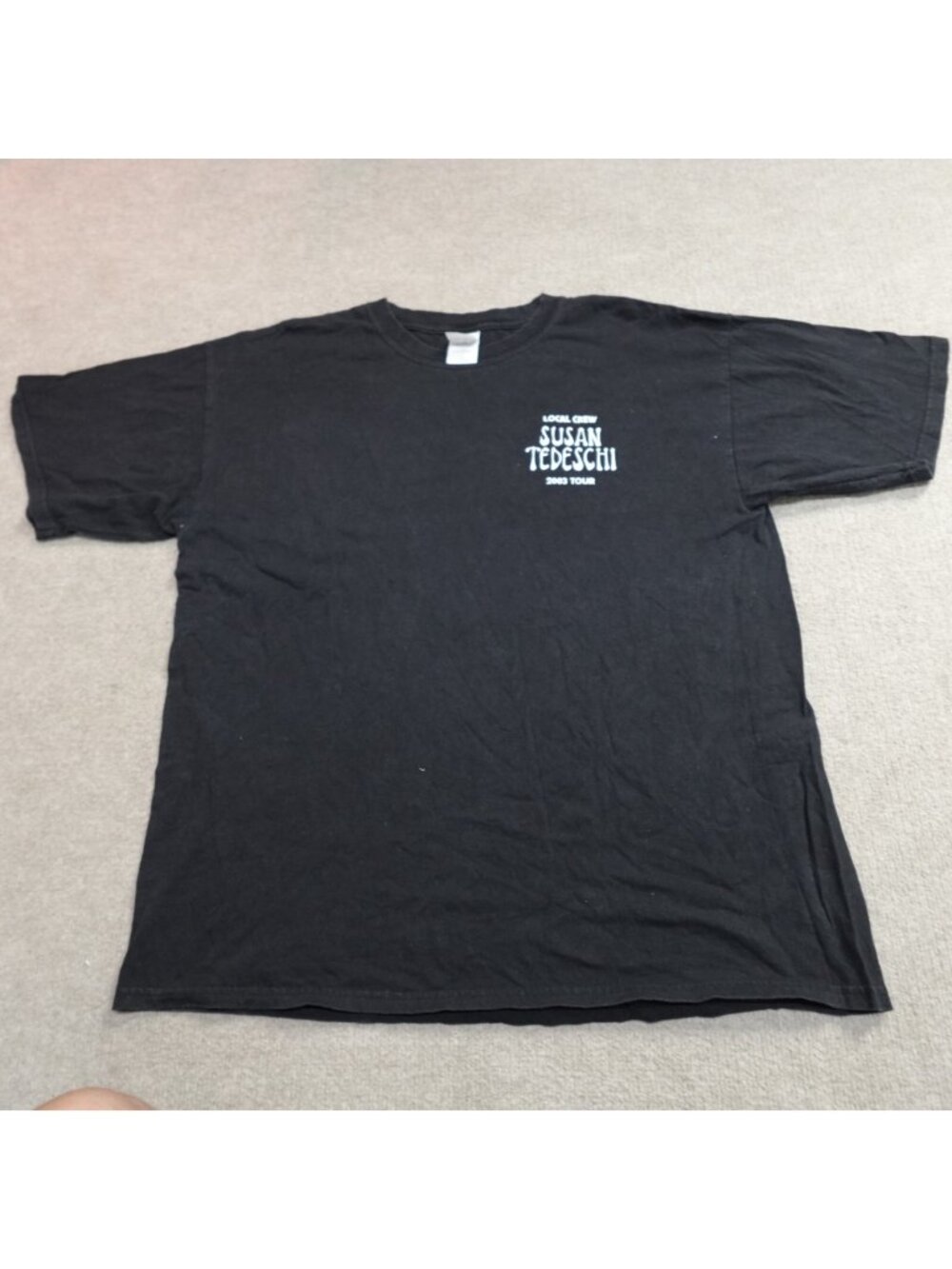 Vintage Susan Tedeschi Shirt XL Black 2003 Tour Local Crew